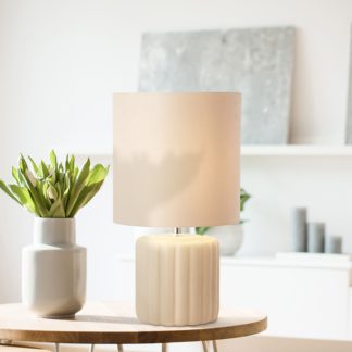 An Image of Phoebe Ceramic Table Lamp - Cream