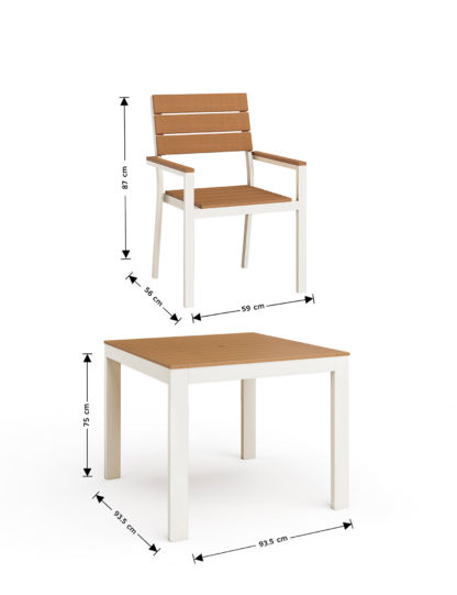 An Image of M&S Porto 4 Seater Dining Set