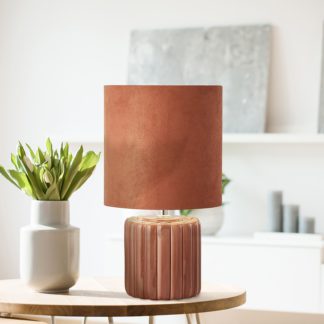 An Image of Phoebe Ceramic Table Lamp - Rust
