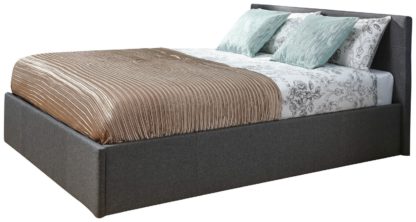 An Image of GFW Kingsize End Lift Ottoman Fabric Bed Frame - Grey