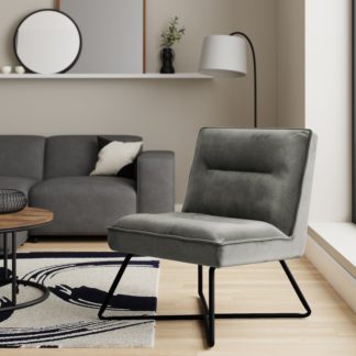 An Image of Oakley Velvet Chair Grey