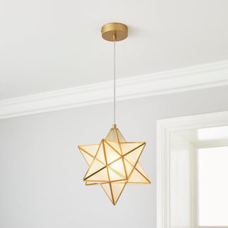 An Image of Virgo Star 26cm Ceiling Fitting Gold