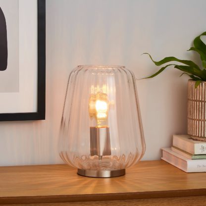 An Image of Adore Glass Table Lamp - Clear