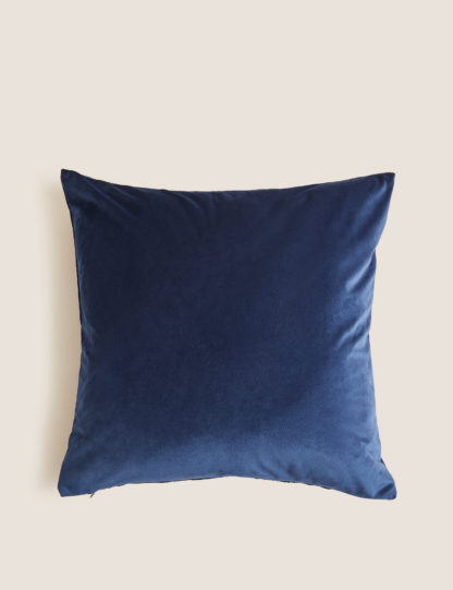 An Image of M&S Velvet Embroidered Cushion