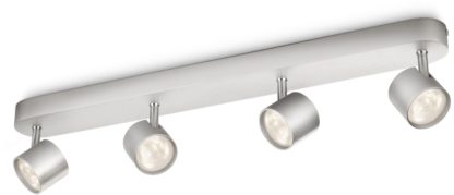 An Image of Philips myLiving Adjustable 3 Ceiling Spot Light - Aluminium