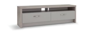 An Image of Habitat Venice 2 Drawer Large TV Unit - Grey