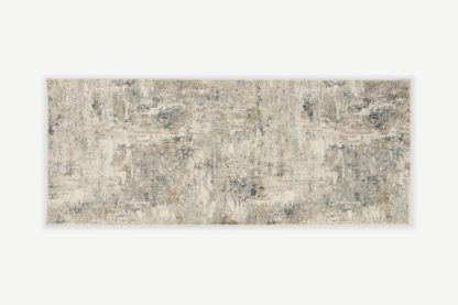 An Image of Epicoco Luxury Viscose Runner, 80 x 200cm, Gold & Grey