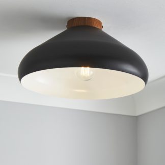 An Image of Elements Wolston 1 Light Flush Ceiling Fitting Black