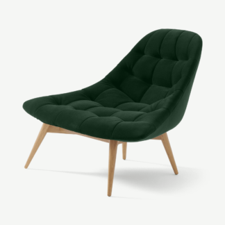 An Image of Kolton Accent Armchair, Pine Green Velvet
