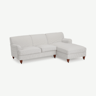 An Image of Orson Right Hand Facing Chaise End Sofa, Off-White Striped Recycled Safi