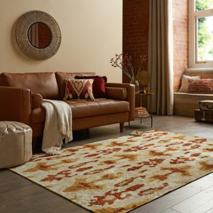 An Image of Suman Chenille Flatweave Rug Old Gold