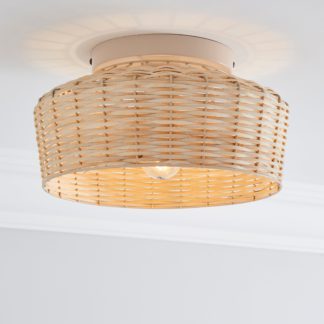 An Image of Ohio 1 Light Flush Ceiling Fitting Brown