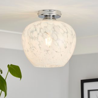 An Image of Fletcher Glass Flush Ceiling Light