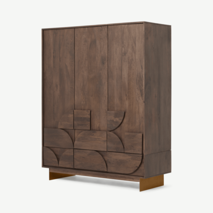 An Image of Keala Triple Wardrobe, Mango Wood