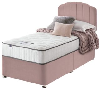 An Image of Silentnight Middleton 800Pkt Memory Single Divan Bed-Pink
