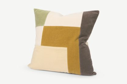 An Image of Noaz 100% Cotton Corduroy Cushion, 50 x 50 cm, Multi