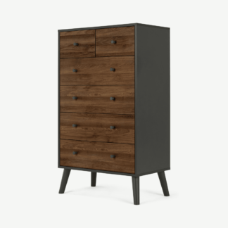 An Image of Larsen Tallboy, Walnut & Grey