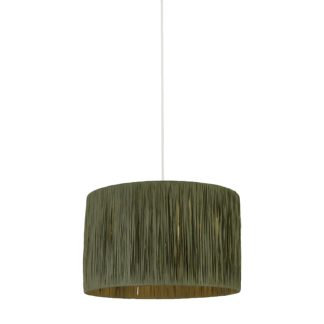 An Image of Raffia Easy Fit 35cm Shade - Sage