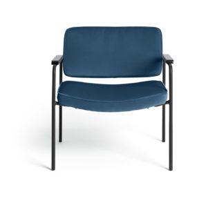 An Image of Habitat Molly Velvet Chair - Navy