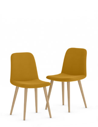 An Image of Loft Set of 2 Velvet Dining Chairs