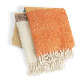 An Image of Habitat Mohair Block Pattern Throw Multicolored - 125X150cm