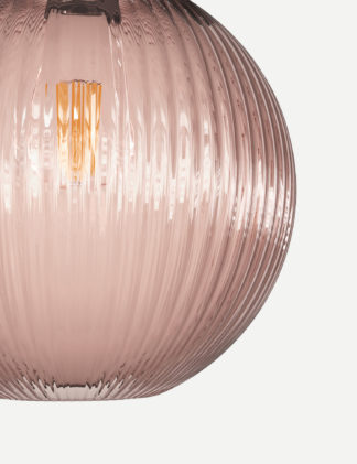 An Image of M&S Ridged Glass Ceiling Lamp Shade