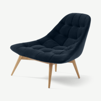 An Image of Kolton Accent Armchair, Sapphire Blue Velvet