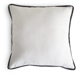 An Image of Habitat Linen Plain Cushion - Grey - 50x50cm