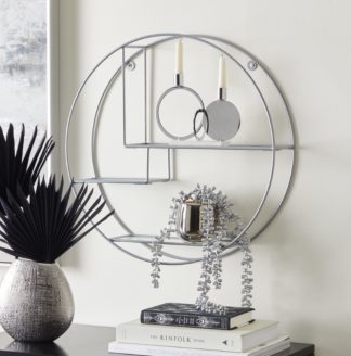 An Image of Circle Shelf Silver Glass Silver