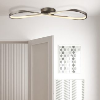 An Image of Austin LED Flush Ceiling Light - Satin Nickel