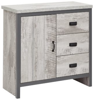 An Image of Boston 1 Door 3 Drawer Multi TV Unit - Grey