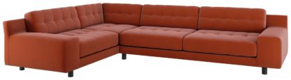c9c56aa826be1edb3192d104fe6de8172bbad1b108c029ec816cebf5ebb5860e.jpg An Image of Habitat Hendricks Right Corner Velvet Sofa - Orange
