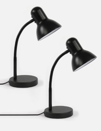 An Image of M&S 2pk Metal Desk Lamp
