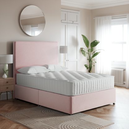 ce5eef294756d1c4e9cb402db54c8ba513b2c366c4fc1df87ac72aebef0a485d.jpg An Image of Luxury Velvet Divan Base Blush Velvet