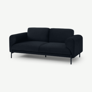 An Image of Orsel 2 Seater Sofa, Twilight Blue Velvet