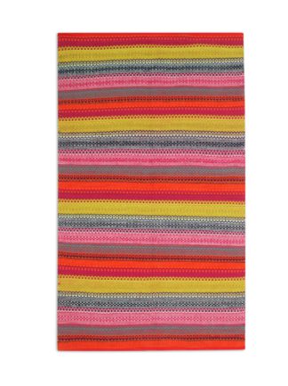 An Image of Habitat Agnes Flatweave Cotton Rug - Multi - 120x180cm