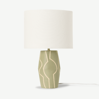An Image of Nuwan Abstract Pattern Table Light, Green