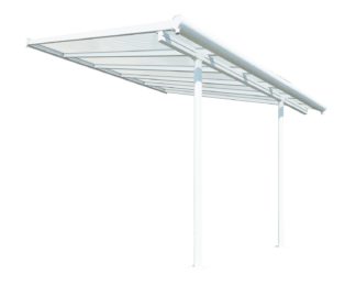 An Image of Palram - Canopia Sierra 3 x 3.05m Patio Cover - White Clear