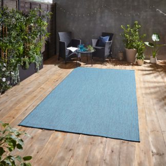 An Image of POP Outdoors Rug Blue