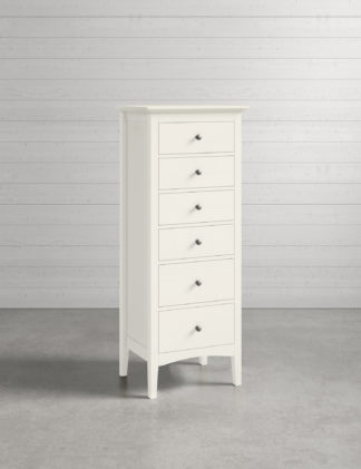 An Image of M&S Hastings Ivory Tall 6 Drawer Chest