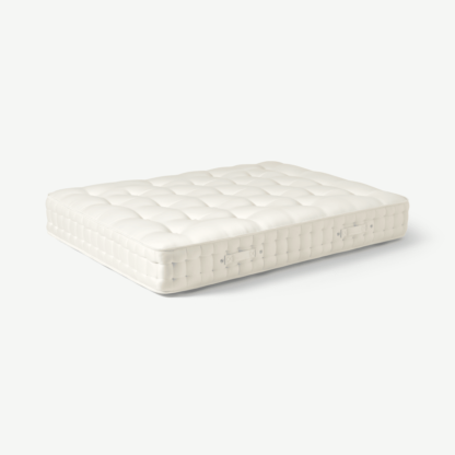 An Image of Halsua 8000 Pocket King Size Mattress, Medium Firm Tension, Natural Cotton & Wool