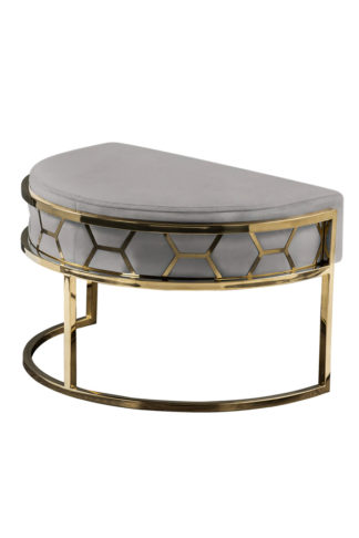 An Image of Alveare footstool Brass - Silver