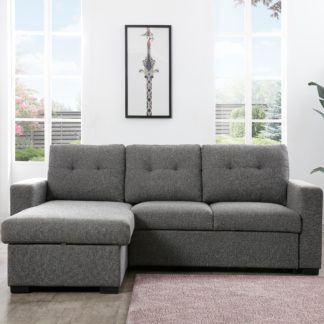 An Image of Lennox Corner Sofabed Grey Grey
