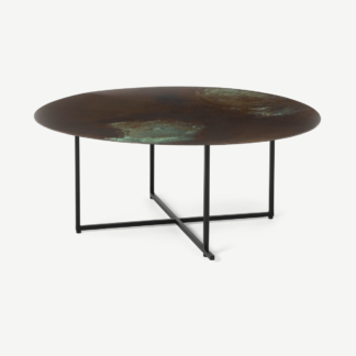 An Image of Morland Coffee Table, Oxidised Brass
