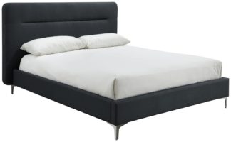 An Image of Birlea Finn Kingsize Fabric Bed Frame -Charcoal