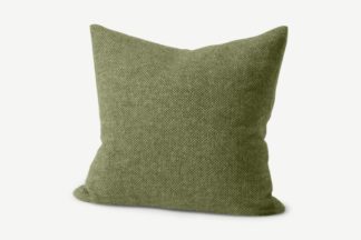 An Image of Burley Wool Blend Cushion, 45 x 45 cm, Moss Green