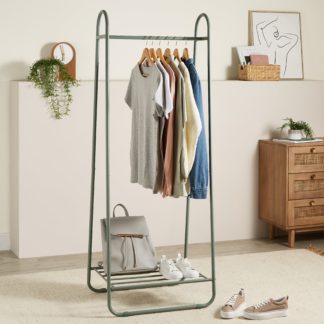An Image of Clothes Rail with Built in Storage Shelf Lilypad