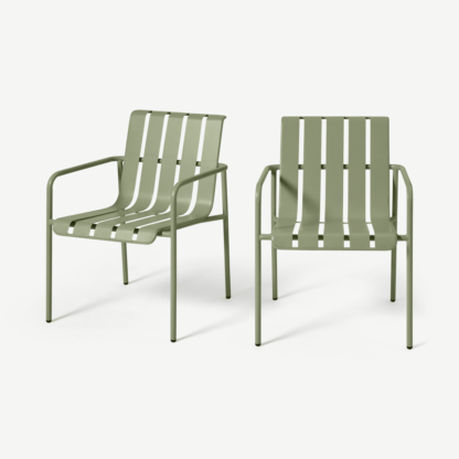 An Image of Soriano Garden Set of 2 Dining Chairs, Green