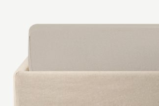 An Image of Brisa 100% Linen Fitted Sheet, Super King, Oatmeal