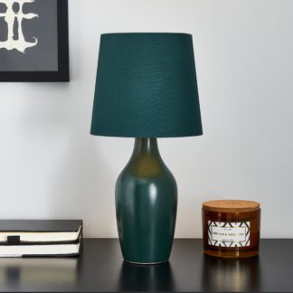 An Image of Ava Bottle Green Table Lamp Green